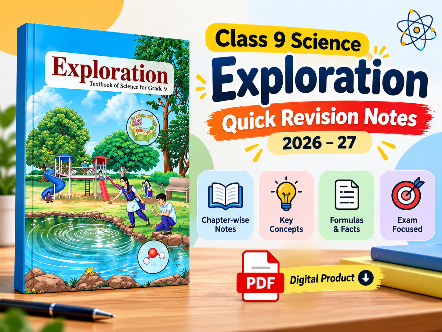 Class 9 Science (Exploration) Quick Revision Notes 2026–27 PDF | NCERT Class 9 Science Notes | Chapter-wise Revision Notes | Digital Study Material