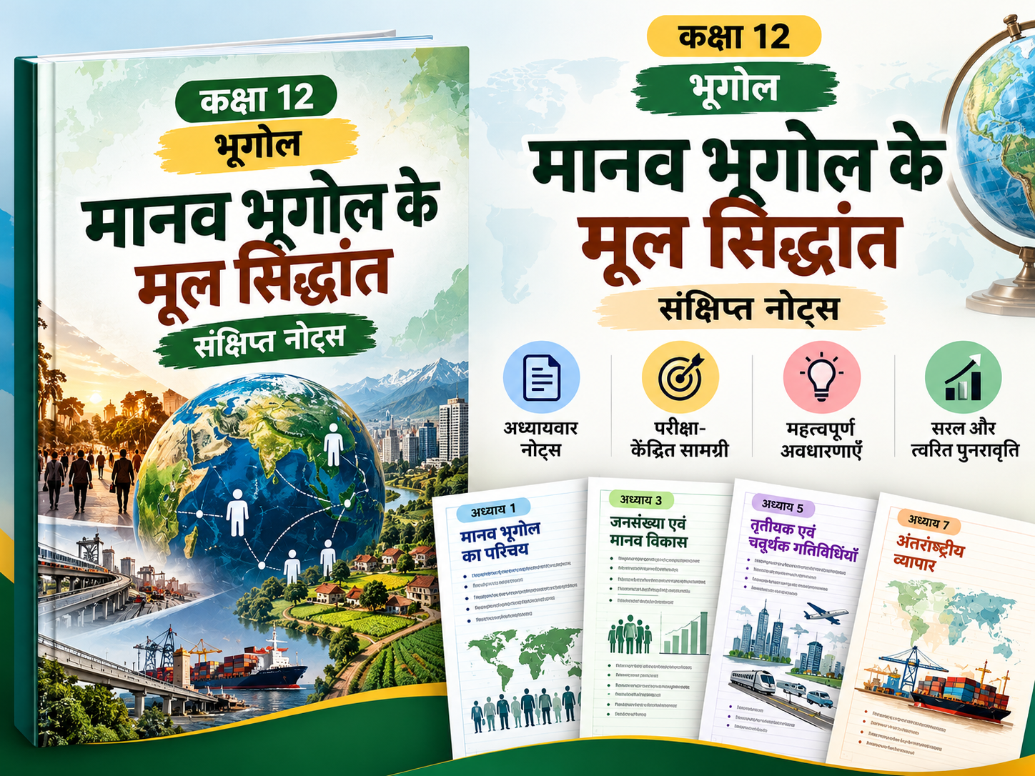 Class 12 भूगोल – मानव भूगोल के मूल सिद्धांत संक्षिप्त नोट्स | अध्यायवार त्वरित पुनरावृत्ति नोट्स