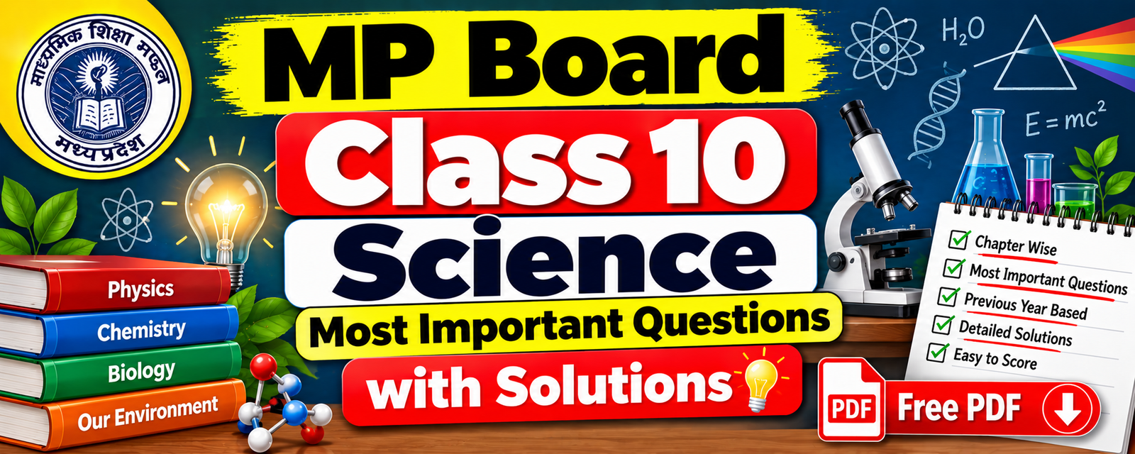 MP Board Class 10 Science Most important questions with Solutions