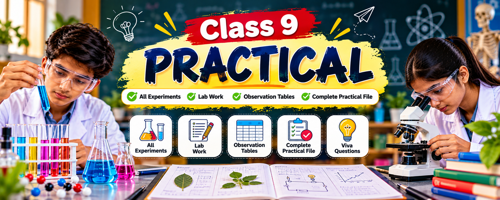 Class 9 Science Practical – Complete Lab Manual, Experiments & Observation Tables